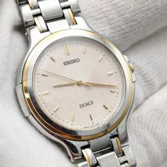 ビンテージ 1988 SEIKO セイコー DOLCE ドルチェ 8J41-6110 クオーツ メンズ 腕時計 ゴールド シルバー コンビ  電池新品 ベルト洗浄 本体消毒済み
