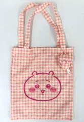 【中古】バッグ ちいかわ チェックシリーズ トートバッグ(チャーム付き) ピンク 「ちいかわ なんか小さくてかわいいやつ」