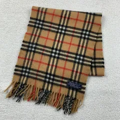 BURBERRY バーバリー ベージュ ノヴァチェック(NOVA CHECK) カシミア ラムウール ブレンド マフラー ストール