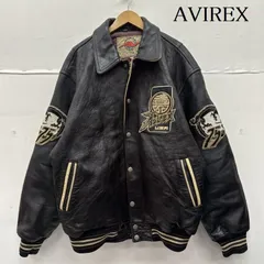 アヴィレックス 90s 龍 刺繍 バーシティ レザー ジャケット メンズ XL ISItems【USED】【古着】【中古】50152106