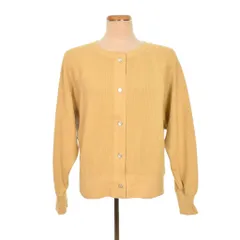 グリーンレーベルリラクシング ユナイテッドアローズ green label relaxing フロント ボタン デザイン カーディガン マスタード F ■FY