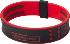 ファイテン Phiten ラクワブレス RAKUWAブレスS DUO 2 ブラック×レッド 16cm 磁気ブレスレット チタンブレスレット スポーツブレスレット メンズ レディース  TG806025 -