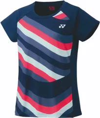 ヨネックス YONEX テニス ウィメンズドライTシャツ ウエア トップス 半袖 練習 トレーニング 再生ポリエステル UVカット 吸汗速乾 部活 クラブ 学生 学校 レディース 女性用  16694 458 インディゴマリン