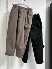 デニス ダックダウン カーゴ シャーリング パンツ 2種 (カーキ ブラック) 1回 着用 ほぼ新