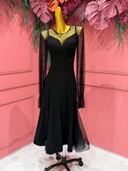 社交ダンス　gentil ジャンティ authentic ドットワンピース 242307007