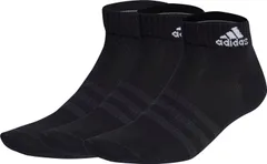 アディダス adidas 薄手軽量アンクルソックス 3足組 メンズ レディース ソックス 靴下 アンクル丈 スポーツソックス ランニング ジム トレーニング 部活 学校 くつした  EBL54 IC1282 ブラック/ホワイト