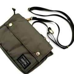 ✨レア 完売品✨PORTER　ポーター　リバティー　ショルダーポーチ　ショルダーウォレット　斜め掛け　斜めがけ　オリーブ　セージグリーン　 sage green　LIBERTY　SHOULDER　POUCH　ロゴ刻印　金ボタン