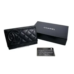 シャネル A26722Y01669 カンボンライン 財布 マトラッセ 二つ折り財布 CHANEL ブラック