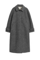 アーケット リラックスド ウールコート 36 グレー