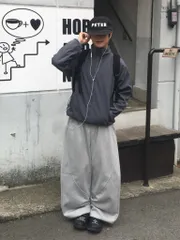 新作)カーブ スリット ワイド バルーンパンツ、冬新作、トレーナー、ユニセックス、スウェットパンツ、ズボン