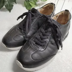 【良品】REGAL Walker/リーガルウォーカー/レザースニーカー/ブラック/黒/23.5cm