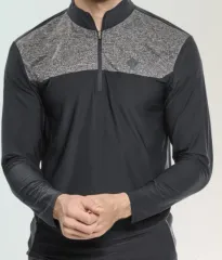 メンズ ハーフネック 長袖 Tシャツ 2枚 セット