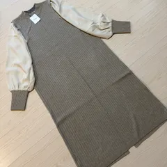 【定価19,000円】ヤマダヤ　ロングニットワンピース　ベージュ　MEDOC　M