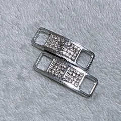 靴紐メタルタグ　デュブレ　クロス　シルバーのサムネイル
