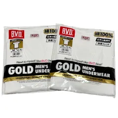 B.V.D. U首半袖Tシャツ GOLD 2枚セット Mサイズ