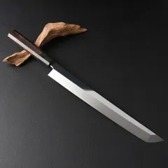 先丸柳刃包丁 刺身包丁 尺（刃渡り300mm）通常鏡面仕上げ 本刃付け 八角柄（購入時選択可）