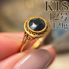 イギリスアンティークリング オニキス ダイヤモンド アールデコ期 12号