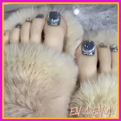 ネイルチップ 足 24枚入り フットネイル 光沢 人気 おしゃれ 足 つけ爪 足用ネイル ネイルシール 繰り返し使える ジェルネイル フットネイル フット 付け爪 手作り 可愛い 花嫁足用ネイルチップ 結婚式 成人式 パーティー 足用ネイル 簡単 ネイル  1