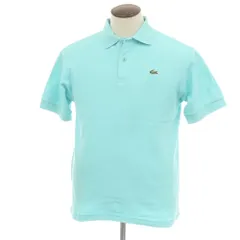 【中古】ラコステ LACOSTE SPORT コットン 鹿の子 半袖ポロシャツ ライトブルー【サイズ5】【メンズ】