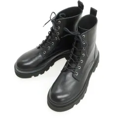 【新品】ディースクエアード DSQUARED2 レザー レースアップブーツ ブラック【サイズ42】【メンズ】
