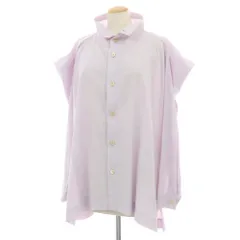 【中古】イッセイミヤケ ISSEY MIYAKE 2025年春夏 コットン系 カジュアルシャツ ライトパープル【サイズ表記なし（L位）】【レディース】