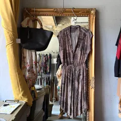 61　Jean Paul GAULTIER ジャンポールゴルチエ　femme　ノースリーブ　ワンピース　へび　蛇　ヘビ　ストレッチ　ロング　シルバー　お呼ばれ　デート　オフィスカジュアル　食事会　可愛い　お出かけ　上品のサムネイル