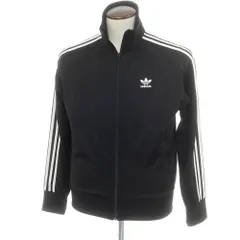 【中古】アディダス adidas スリーストライプス ポリエステル ジャージ ブラック【サイズL】【メンズ】