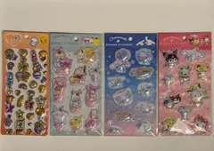 サンリオキャラクターズシェイカーステッカーズ3種ぷくキラチャームステッカーなっとうちゃんセット