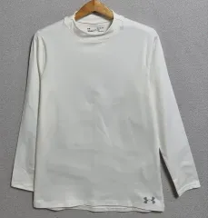 XL) アンダーアーマー コンプレッション 白 起毛 機能性 長袖Tシャツ