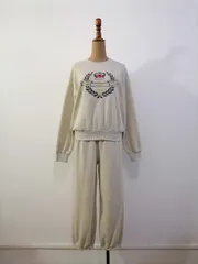 新作)起毛ロイヤル刺繍スウェット、トレーナー ジョガーパンツ セット(44727)セットアップ、ルーズフィット