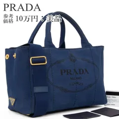 本物 送料無料 プラダ 2WAYショルダーバッグ クロスボディバッグ ハンドバッグ メンズ レディース カナパ SSサイズ MINI 紺色 ネイビーブルー 珍しい 肩掛け 斜め掛け ロゴ マーク 綺麗 ゴールド金具 ハイブランド おしゃれ 鞄 バック E462