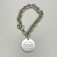 01w-6129 ティファニー TIFFANY&Co.   リターントゥ ブレスレット ラウンドタグ SV925 シルバーアクセサリー 箱無し 本体のみ  レディース  ブレスレット  【中古品】