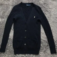 レディース M A級 ポロ(POLO)ラルフローレン ケーブルニット カーディガン