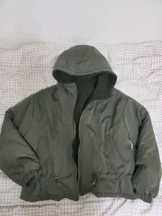 レディース カーキ マウンテンパーカー ボア ダウン