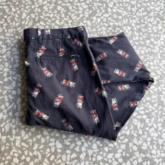 POLO GOLF ポロゴルフ　ラルフローレン　パンツ　ポロベア　ストレート　総柄　ゆるかわ　スポーツ　パンツ