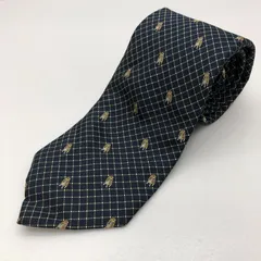 Aquascutum ネクタイ 絹 シルク 紺 ネイビー 犬 日本製 アクアスキュータム SGSF26-0178