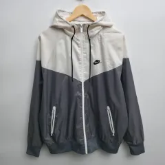 XL NIKE ウィンドブレーカー 白/グレー
