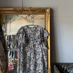 61 アナイ ANAYI フリル シフォン 花柄 総柄 ブラウス シャツ トップス　レディース　blouse　shirt　Tops　ladies 半袖 お呼ばれ　デート　オフィスカジュアル　食事会　可愛い　お出かけ　上品