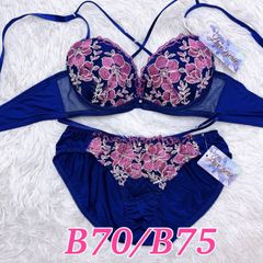 ブラショーツセット F75 花柄刺繍 フラワー刺繍 ソフトワイヤー