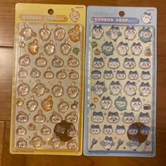 【2点セット】うさぎ　ハチワレ　ボンボンドロップシール　第一弾　ちいかわ