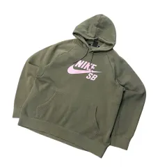 ナイキ SB フードTシャツ カーキ matcha (2XL) いちごミルク