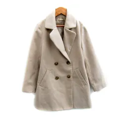 マジェスティックレゴン MAJESTIC LEGON Pコート ピーコート ミドル丈 無地 F ライトベージュ /SY6