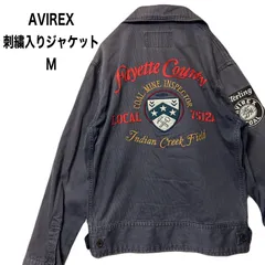 AVIREX アヴィレックス 刺繍入りジャケット ワークジャケット ブルゾン　M