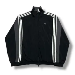 Adidas ブラック ウィンドブレーカー track Jaket