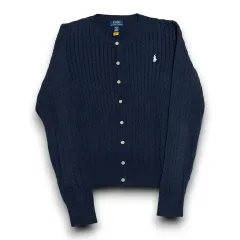 POLO Ralph Lauren レディース 白ポニー ケーブル カーディガン