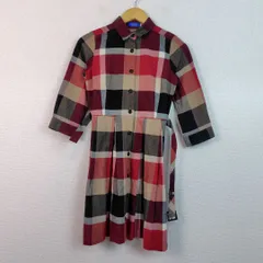 BLUE LABEL CRESTBRIDGE ブルーレーベルクレストブリッジ ワンピース 総柄 チェック柄 レッド 34サイズ レディース 古着 レトロ カジュアル