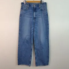 upper hights アッパーハイツ デニムパンツ 無地 ブルー 24サイズ レディース 古着 シンプル モード