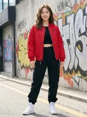 ジョーダン レッド ブルゾン ジャケット_M