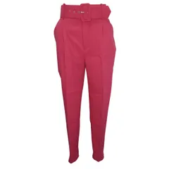 ザラ ZARA タグ付き 未使用 テーパードパンツ スラックス ロング ベルト XSサイズ ピンク SS26010087 0129