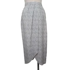 グリーンレーベルリラクシング ユナイテッドアローズ green label relaxing WORK TRIP OUTFITS ロングスカート 総柄 M ホワイト ブラックｋ1083 1112